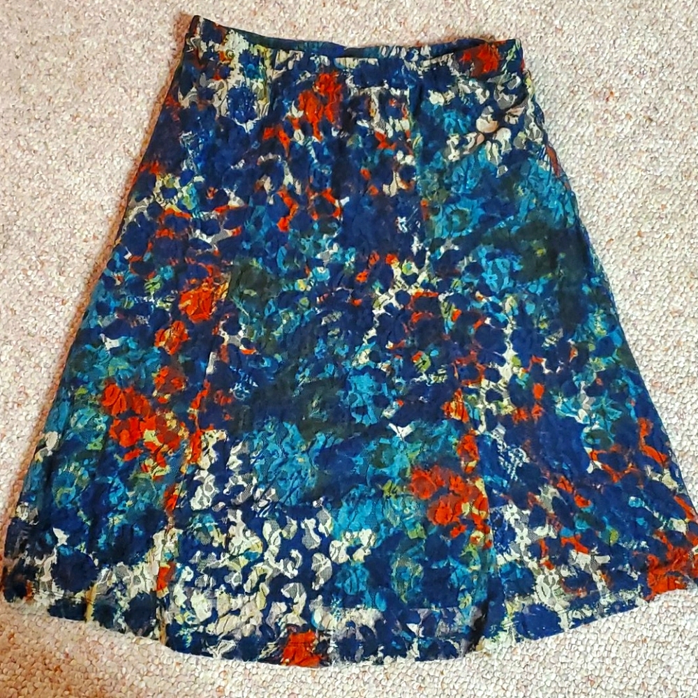 Knee length lace skirt